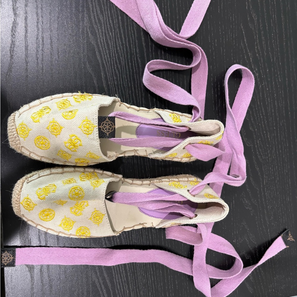 Guess Purple and Cream Espadrilles